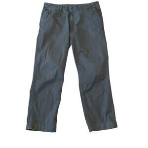J. Crew Stanton Chino Preppy Pants Olive Green Trouser Cotton Twill size 36/30